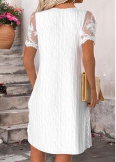 White Tummy Coverage Short Square Neck Dress | thumb picture 