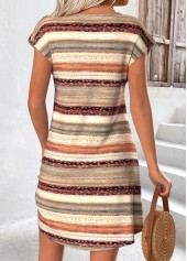 Multi Color Short Tummy Coverage Round Neck Dress | thumb picture 
