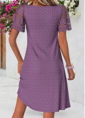 Purple Short Tummy Coverage Square Neck Dress | thumb picture 
