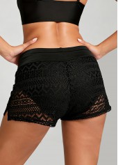 Pull On Low Waisted Black Swim Shorts | thumb picture 