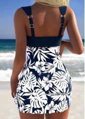 Navy Mid Waisted Tummy Coverage Tankini Set | thumb picture 