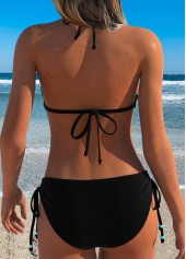 Navy Mid Waisted Pull On Bikini Set | thumb picture 