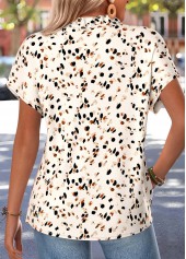 Multi Color Polka Dot Frill Short Sleeve Blouse | thumb picture 