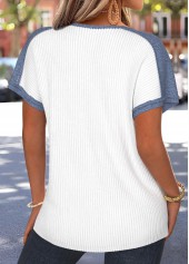 White Short Sleeve Round Neck T Shirt | thumb picture 