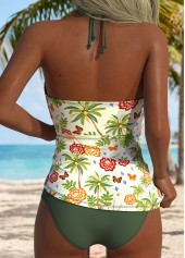 Multi Color Mid Waisted Tribal Print Tankini Set | thumb picture 