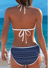Navy Low Waisted Two-piece Bikini Set | thumb picture 