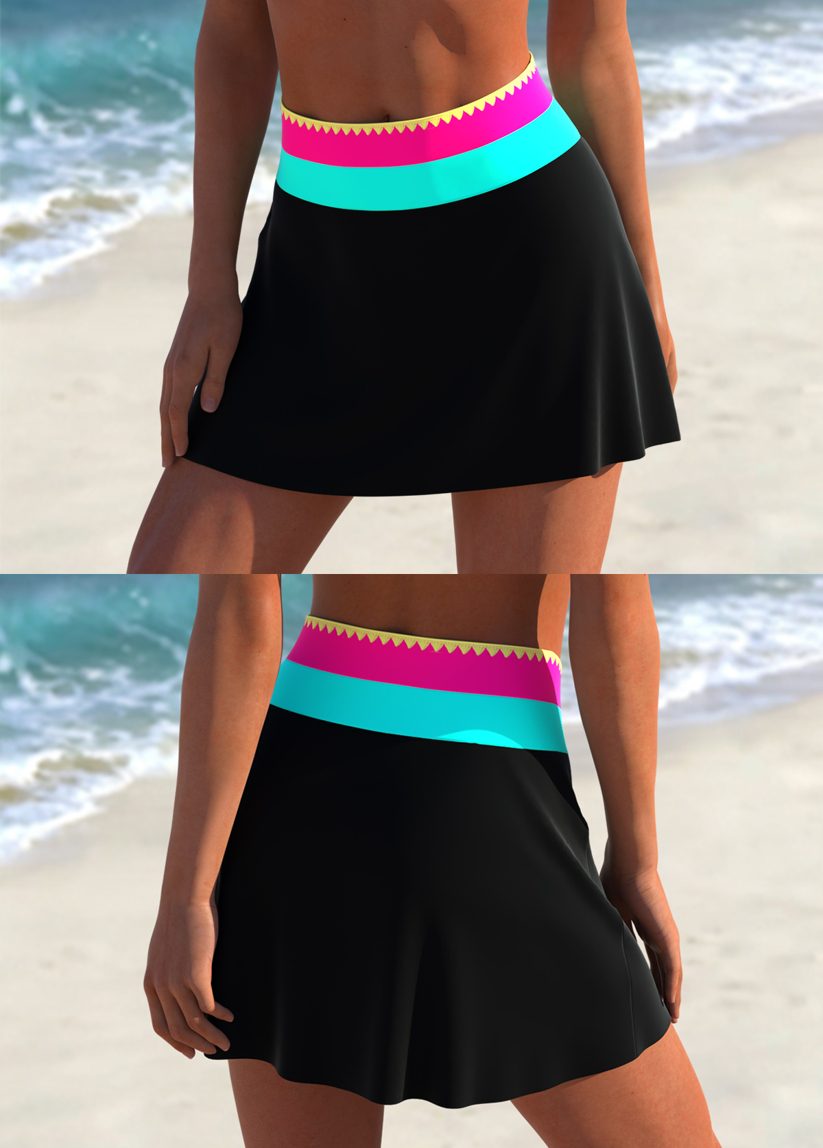 Multi Color Mid Waisted Bikini Set | picture 