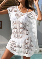 Tummy Control White V Neck Cover Up | thumb picture 
