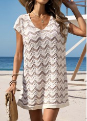 Tummy Coverage Beige V Neck Cover Up | thumb picture 