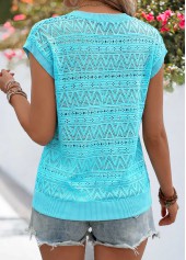 Blue Tummy Coverage Short Sleeve Round Neck T Shirt | thumb picture 