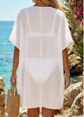 Tummy Coverage White V Neck Cover Up | thumb picture 
