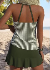 Sage Green Mid Waisted Tankini Set | thumb picture 