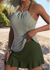 Sage Green Mid Waisted Tankini Set | thumb picture 