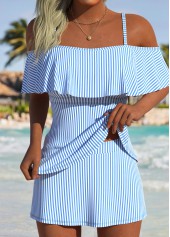 Multi Color Striped Tankini Set