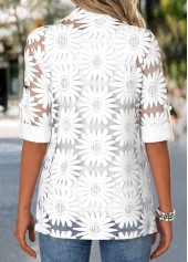 White Two-piece Half Sleeve Cardigan and Tank Top | thumb picture 