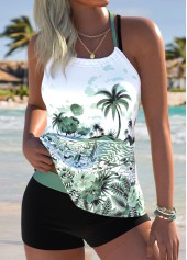 Sage Green Mid Waisted Tummy Coverage Tankini Set