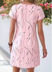 Pink Polka Dot Short Double Side Pockets Dress | thumb picture 