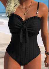 Black Bandeau Detail One Piece Swimwear | thumb picture 