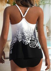 Multi Color Mid Waisted Layered Tribal Print Tankini Set | thumb picture 