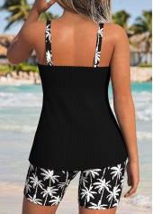 Black Mid Waisted Cut Out Tankini Set | thumb picture 