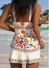 Multi Color Mid Waisted Floral Print Tankini Set | thumb picture 