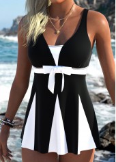 Black High Elasticity Detail Tankini Top-No Bottom | thumb picture 