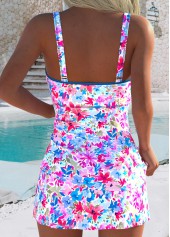 Multi Color Mid Waisted Thigh Slimmer Tankini Set | thumb picture 