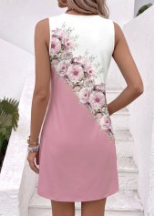 Multi Color Floral Print Short Tummy Coverage Sleeveless Dress | thumb picture 