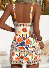 Multi Color Mid Waisted Tummy Coverage Tankini Set | thumb picture 