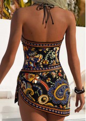 Multi Color Tugless One Piece Swimwear and Sarong | thumb picture 