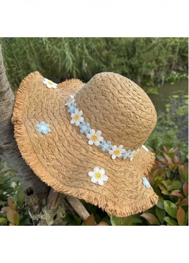 women clothes image of Light Camel Ditsy Floral Print Hat