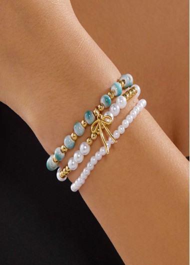 women clothes image of Light Green Round Alloy Detail Bracelets
