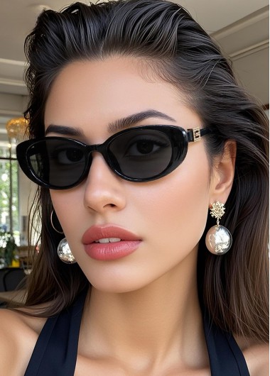 women clothes image of Black Color Cat Eye Design Sunglasses