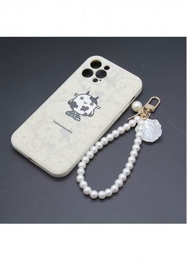 women clothes image of White Color Pearl Shell Phone Strap