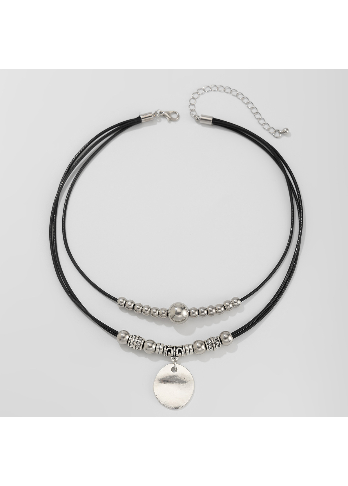 Silver Color Heart Alloy Detail Necklace | picture 3