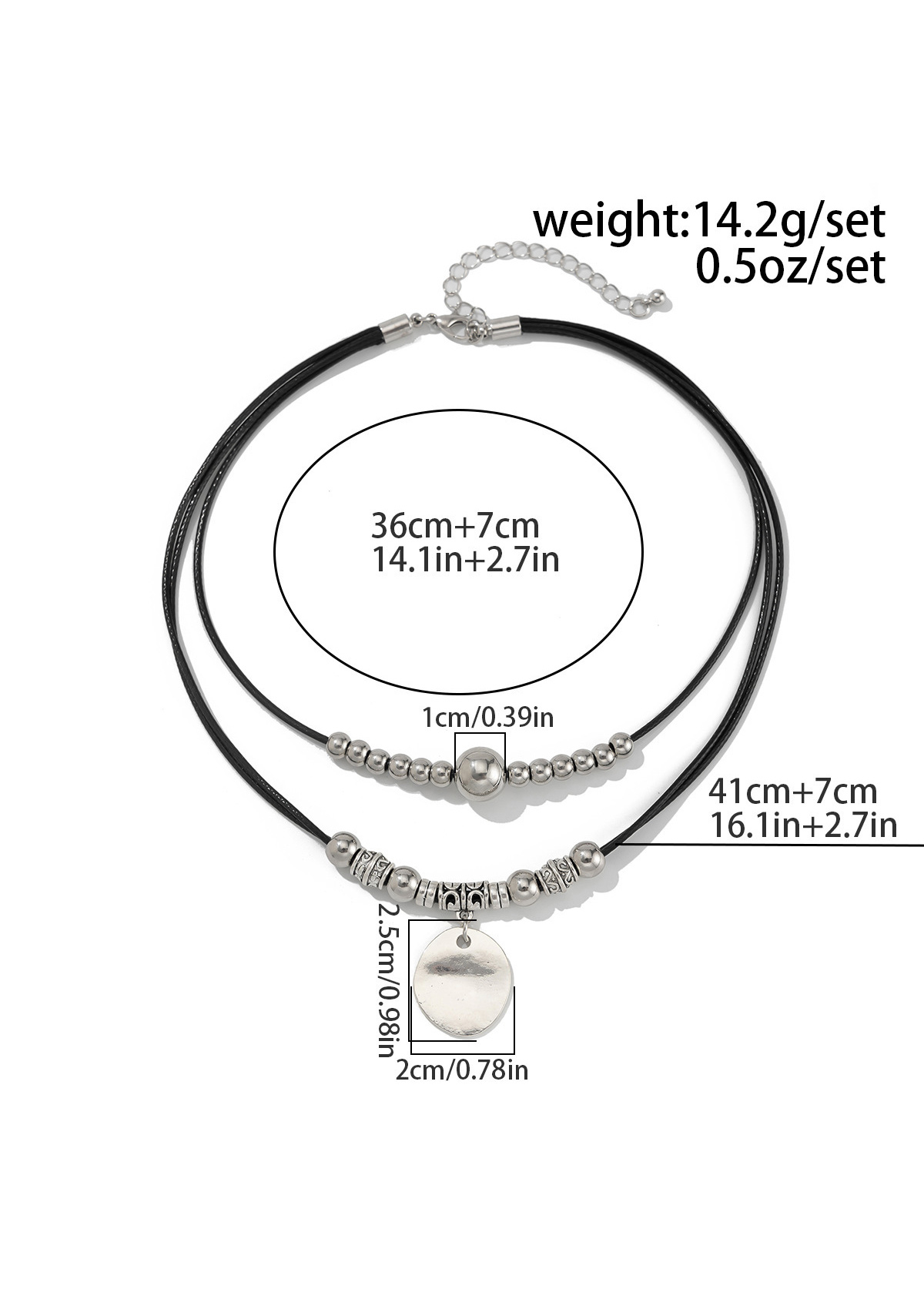 Silver Color Heart Alloy Detail Necklace | picture 4