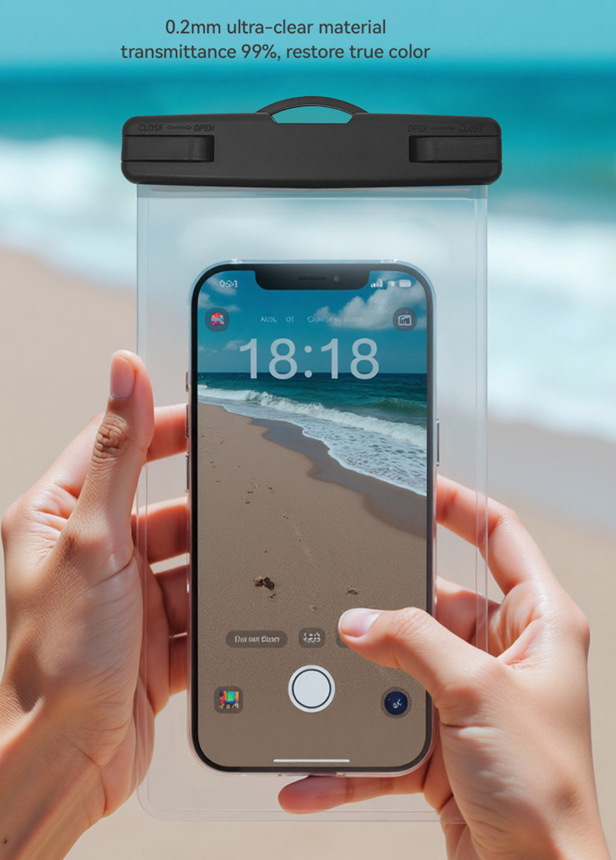 Black Plastic Water Proof Phone Case | picture 