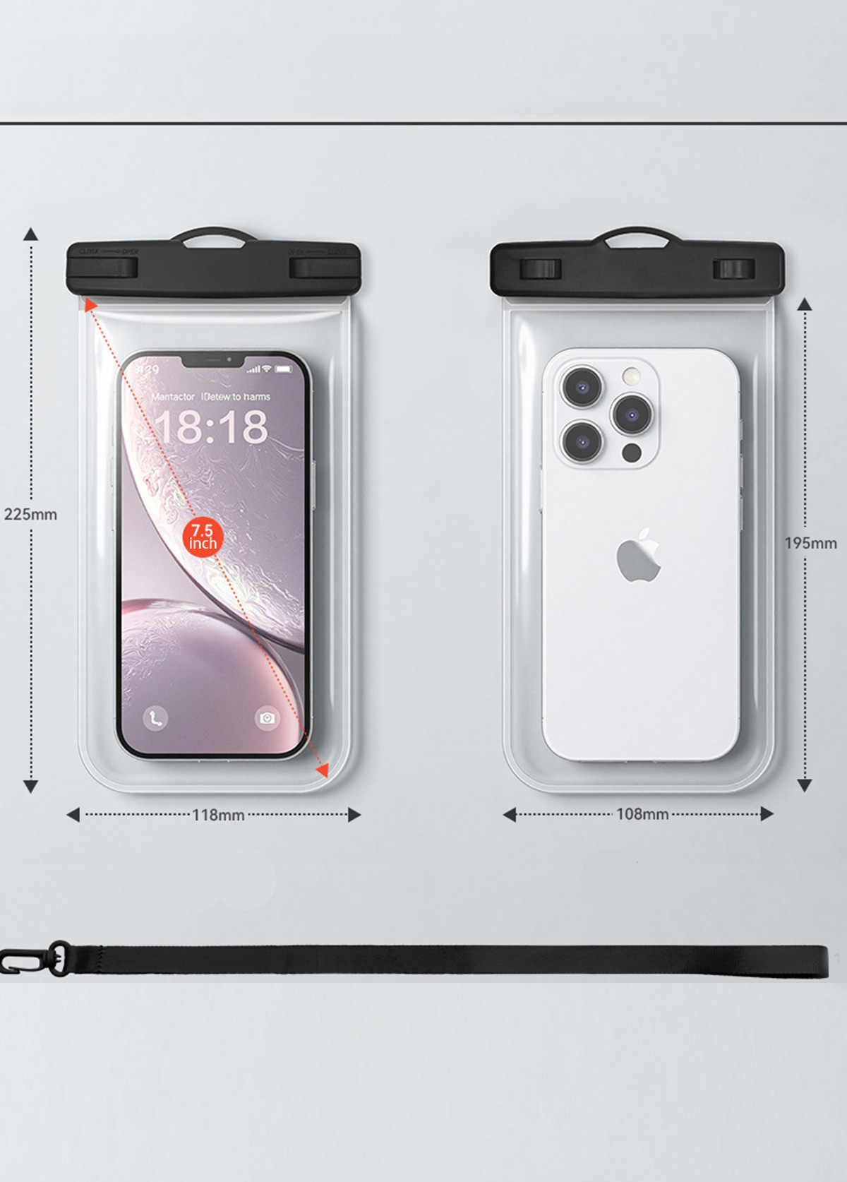 Black Plastic Water Proof Phone Case | picture 