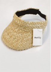 Light Camel Color Straw Detail Hat | thumb picture 