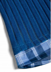 Blue Button Plaid Long Sleeve Fake Two Piece Twinset | thumb picture 