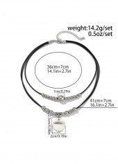 Silver Color Heart Alloy Detail Necklace | thumb picture 