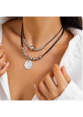 Silver Color Heart Alloy Detail Necklace | thumb picture 