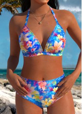 Blue Marine Life Print Bikini Set | thumb picture 