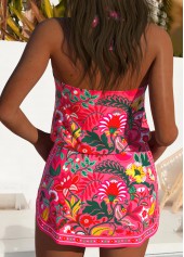 Hot Pink High Waisted Fake 2in1 Tankini Set | thumb picture 