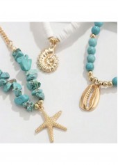 Cyan Marine Life Alloy Detail Anklets | thumb picture 