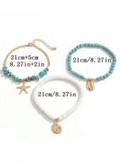Cyan Marine Life Alloy Detail Anklets | thumb picture 