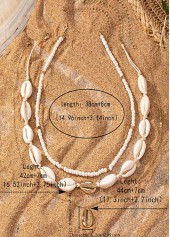White Shell Seed Design Beads Necklace | thumb picture 