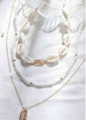 White Shell Seed Design Beads Necklace | thumb picture 