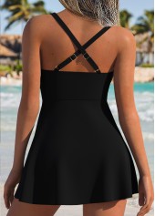 Black Mid Waisted Bowknot Tankini Set | thumb picture 