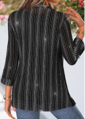 Black Two-piece 3/4 Sleeve Cardigan and Tank Top | thumb picture 
